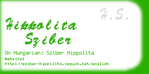 hippolita sziber business card